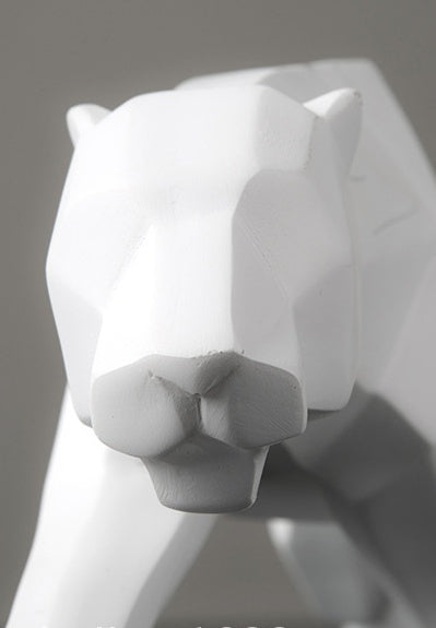 Abstract Black Panther Sculpture – Black or White