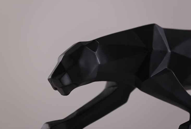 Abstract Black Panther Sculpture – Black or White