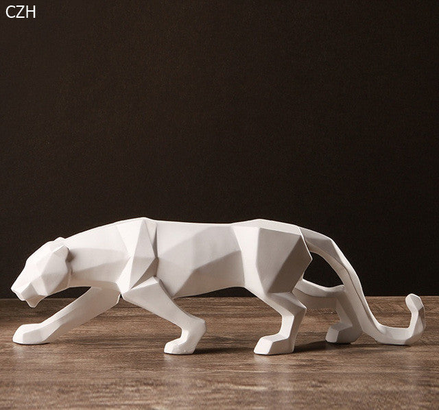 Abstract Black Panther Sculpture – Black or White