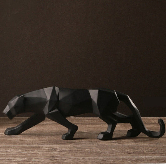 Abstract Black Panther Sculpture – Black or White