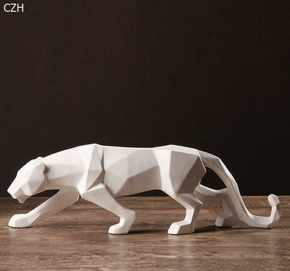 Abstract Black Panther Sculpture – Black or White