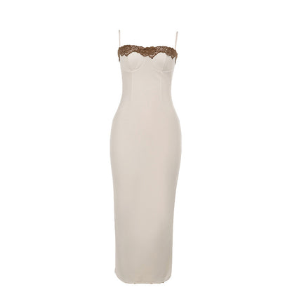 Romantic Satin Lace Dress -Perfect for Summer Nights